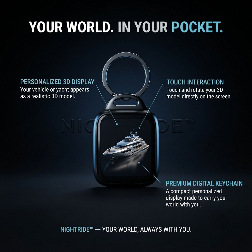 NIGHTRIDE™ 3D Digital Keychain