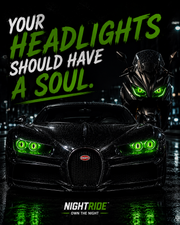 NIGHTRIDE™ Devil Eyes — LED Projector